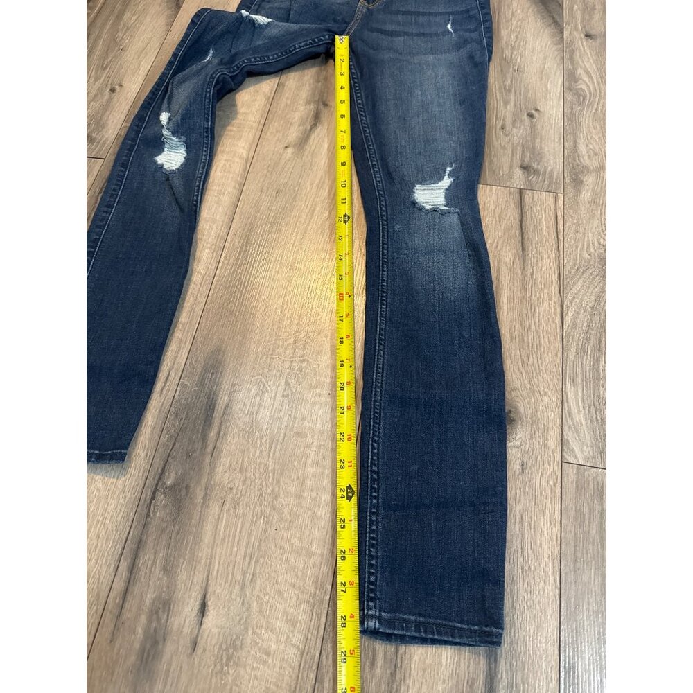 Hollister Womens High-Rise Super Skinny Jeans W26 L30 Distressed Denim Dark Wash - Picture 5 of 7